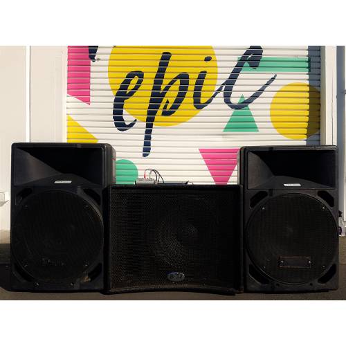 PA Sound System - Sub + 2x Speakers